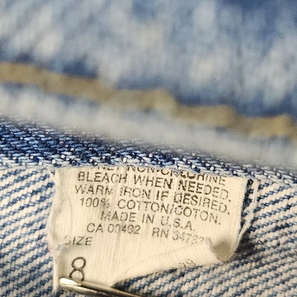 Vintage High Waist Mom Jeans Women's 24x30 (8M) Curvy Straight Tapered Stonewash